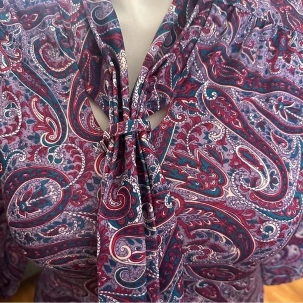 Vintage Haband For Her Purple Paisley Top - Picture 6 of 6